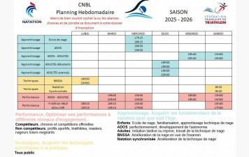 Nouveaux horaires et plus de séances d'entrainement