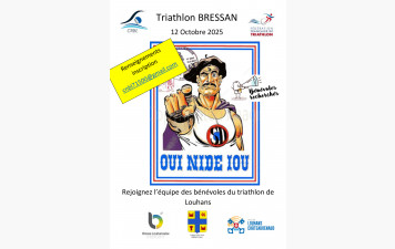 Recherche de bénévoles pour le Triathlon BRESSAN